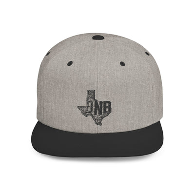 Texas Outline Snapback Hat with Distressed BNB