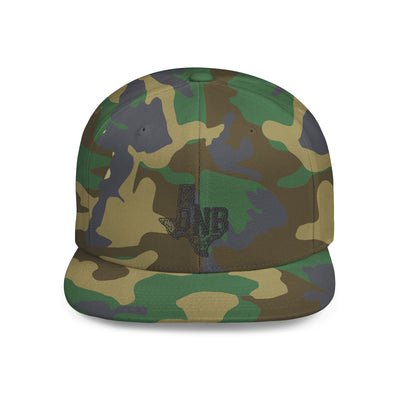 Texas Outline Snapback Hat with Distressed BNB