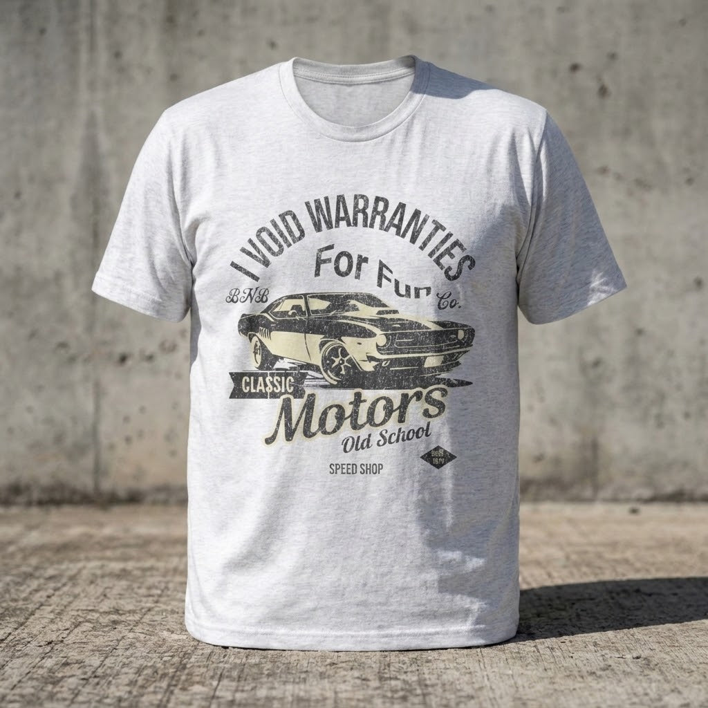 I Void Warranties for Fun Tee | BNB Car Culture Shirt