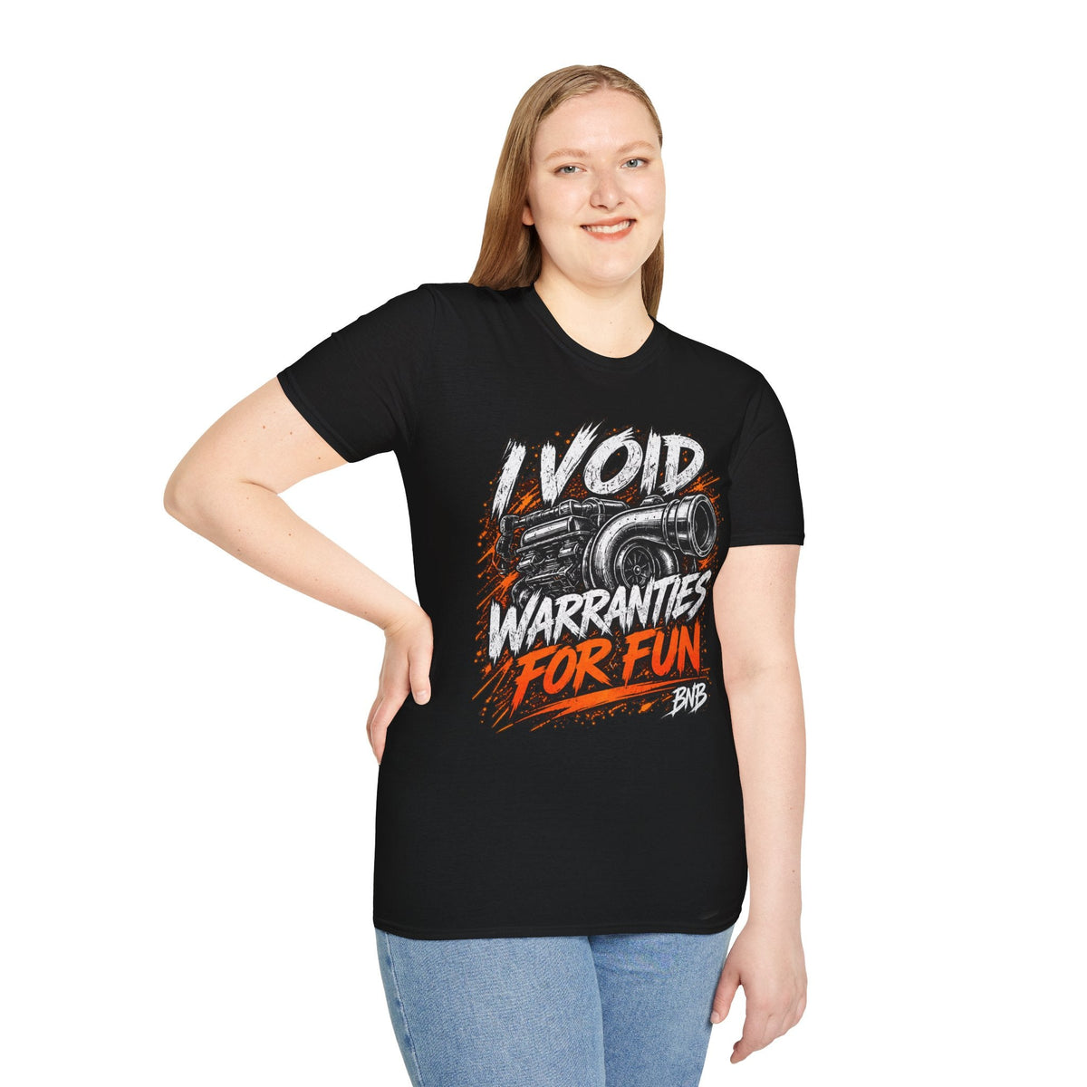I Void Warranties Turbo Tee mockup