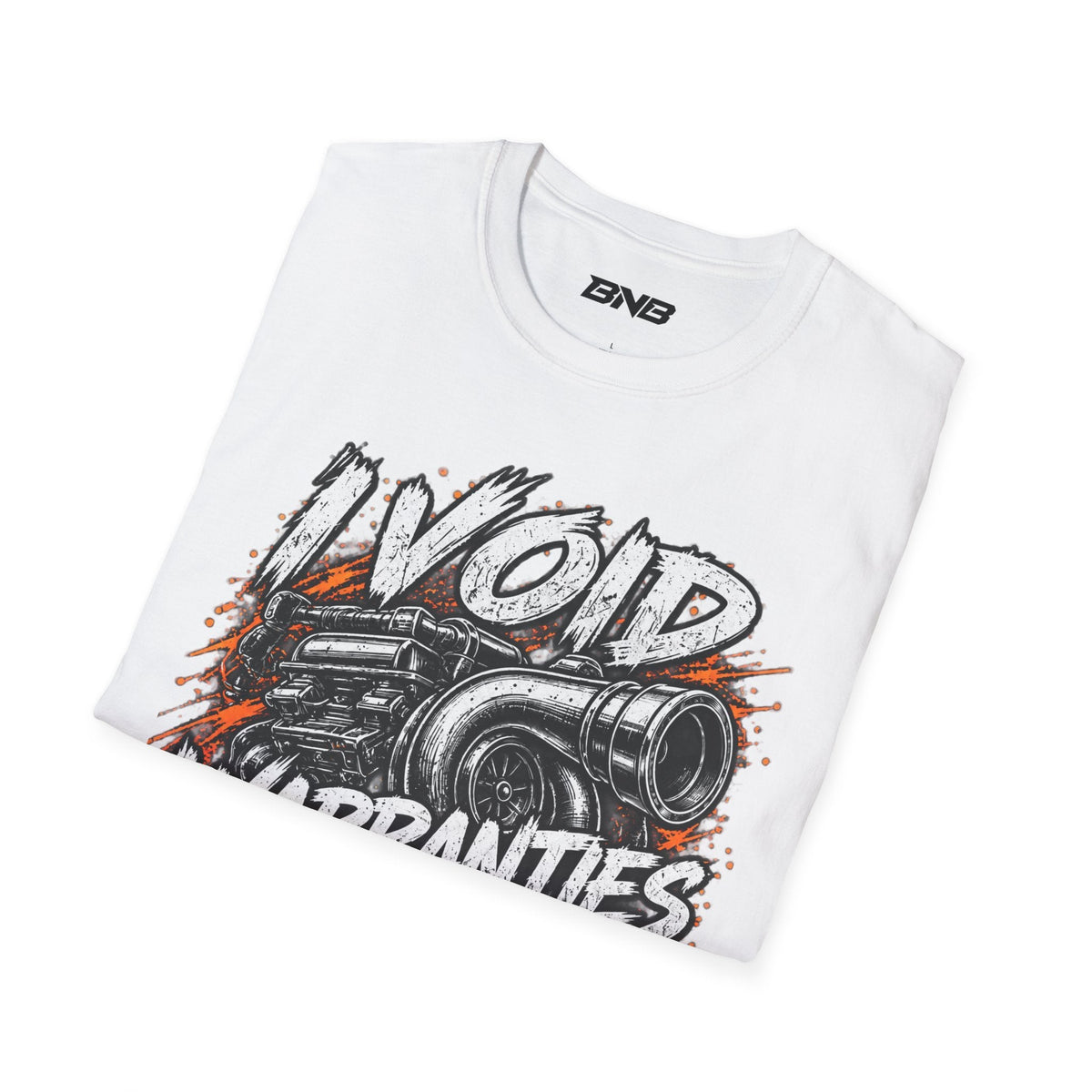 I Void Warranties Turbo Tee mockup
