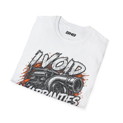 I Void Warranties Turbo Tee mockup