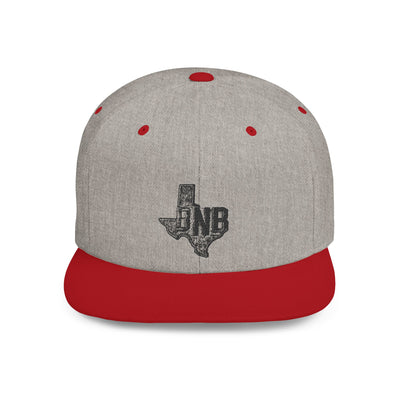 Texas Outline Snapback Hat with Distressed BNB