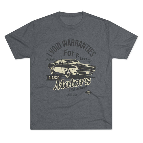 Actual Printify I Void Warranties Original Tri-Blend Tee mockup — Premium Heather