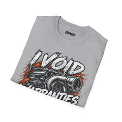 I Void Warranties Turbo Tee mockup